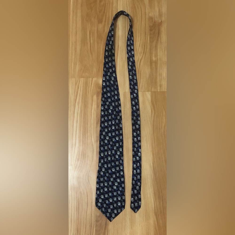 Jimmy Classic Men's Navy Geometric Silk Tie